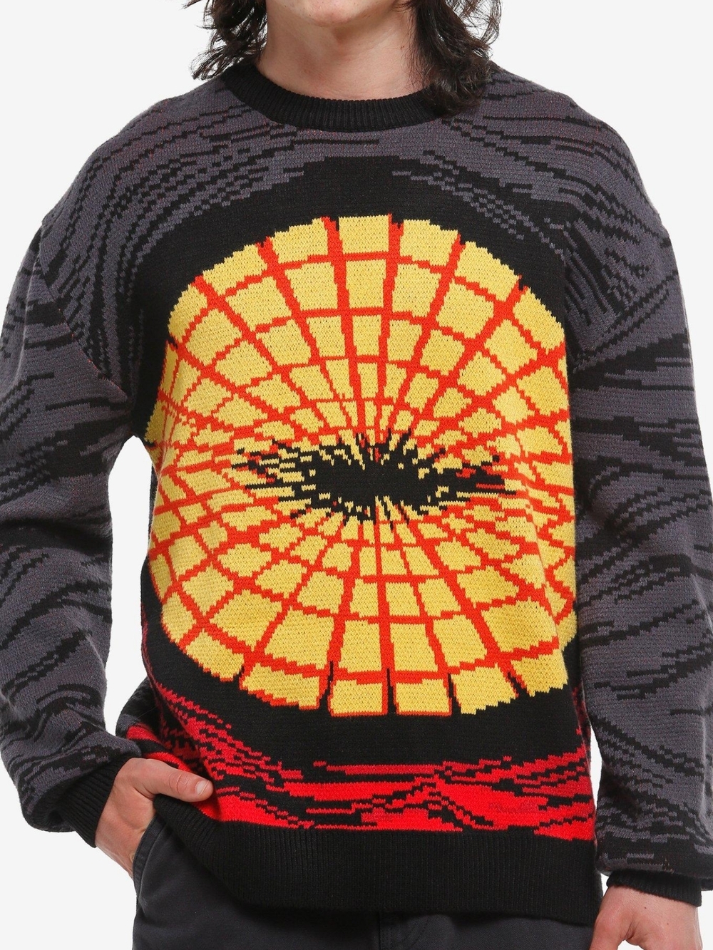 Steady Hands Dandadan Ghost Eye Turbo Granny Sweater, Size MD/LG NWT